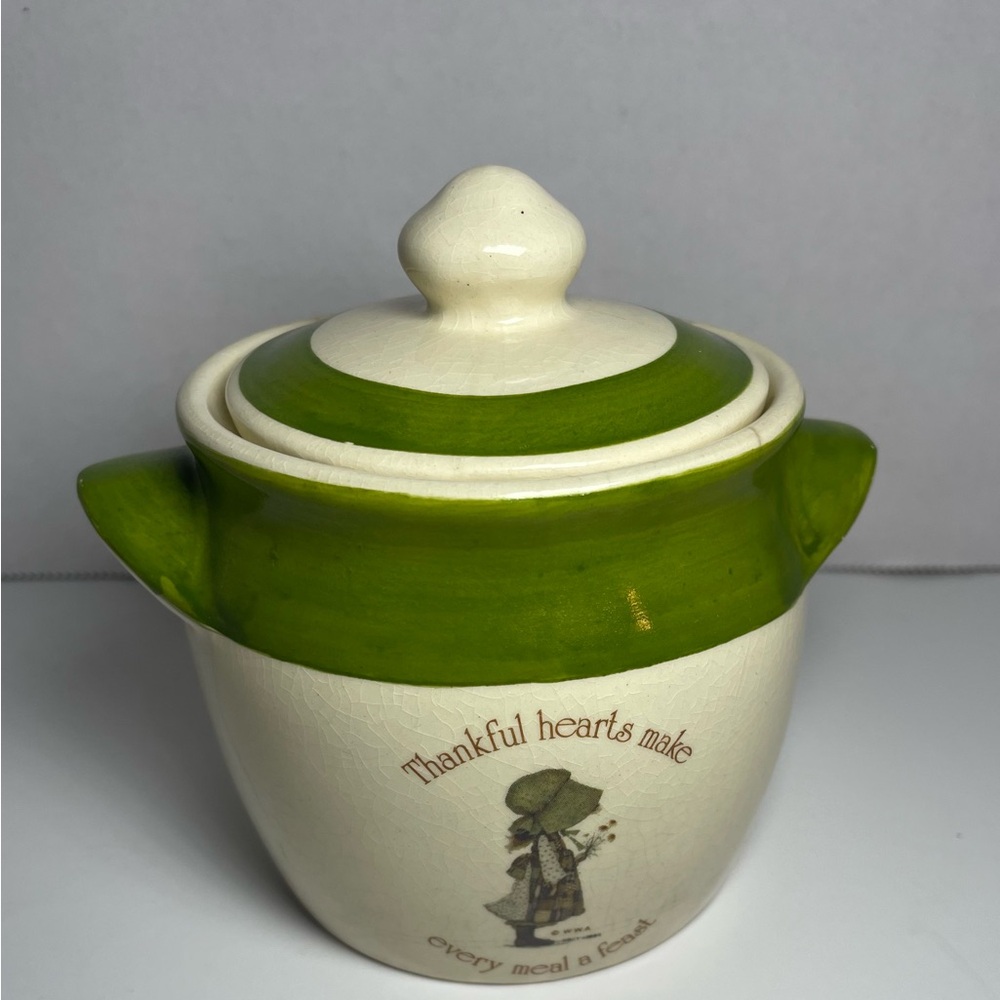 Vintage Holly Hobbie Country Living Earthenware Sugar Bowl